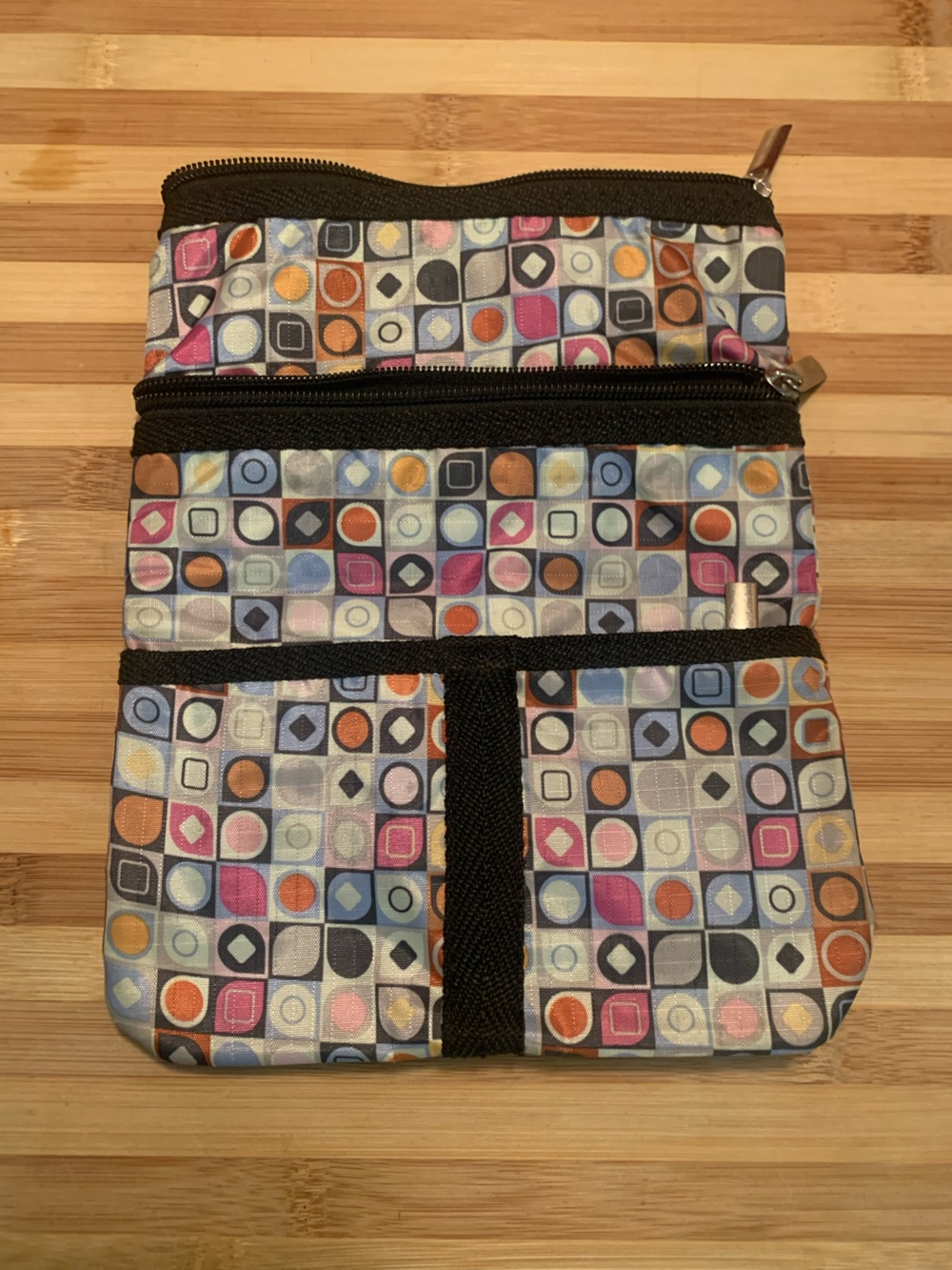 Braciano Multi-Color Geometric Print Crossbody Bag